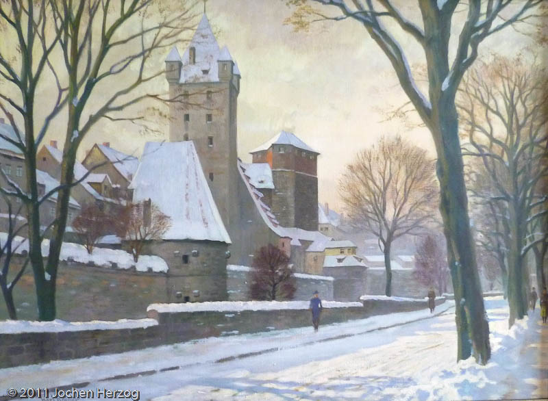 Karl Roeger - J1354 - Wintermorgen am Vestnertorgraben